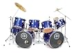HB Drums Predator 11 Piece Double Bass Drum Set Complete With All Hardware Avalon Blue