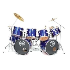 HB Double Bass Drum Set Predator 12 Piece Avalon Blue by 