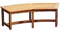 Arboria 88031831 Idlewild Outdoor Wood 4 Foot Tranquilty Curved Bench