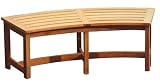Arboria 88031831 Idlewild Outdoor Wood 4 Foot Tranquilty Curved Bench