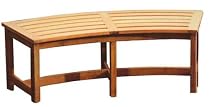 Arboria 88031831 Idlewild Outdoor Wood 4 Foot Tranquilty Curved Bench