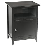 Nightstand, Side End Table with Cabinet, Storage Shelf