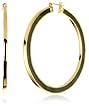 Trina Turk 50mm Enamel Gold and Olive Hoop Earrings