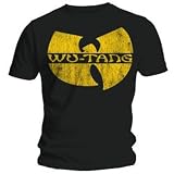 Official Licensed Merchandise - Wu Tang Clan T Shirt-Distressed Logo black Unisex new S M L XL