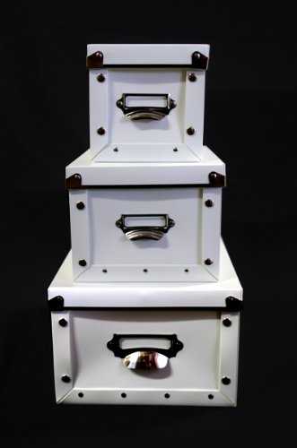 3-Size Drawer Organizer White PP-Box set Sm, Md, & LG 1 Box Each