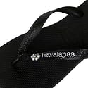 METALLIC SILVER LOGO FLOWER Swarovski Crystal Havaianas Flip Flops Sandals Thongs sizes 5-11