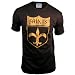 New Orleans Saints Men's Vintage Short Sleeve T-Shirt (Black Wash, Medium)