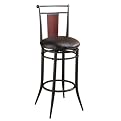 Midtown Swivel Wood Back Bar Stool