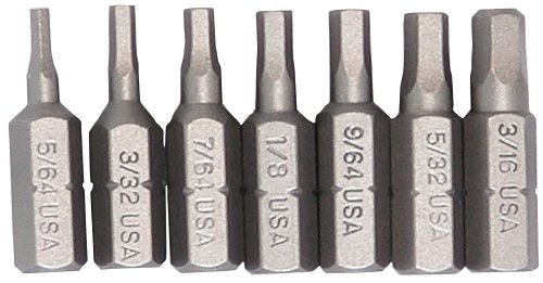 Vermont American 15596 7-Piece Extra-Hard Allen Insert Screwdriver Bit Set
