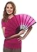 Greatlookz Chinese Nylon-Cloth Fan for Ladies, Fuchsia