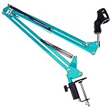 DuaFire Microphone Suspension Boom Scissor Arm Stand (Blue)