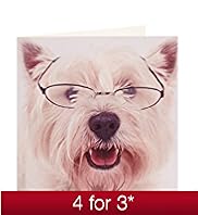 Westie Dog In Glasses Blank Card