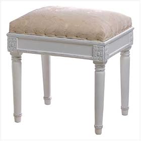 Simply Shabby Chic Vanity Stool - Sour Cream