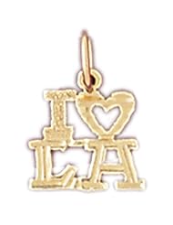 CleverEves 14K Gold Charm Los Angeles Pendant 0.4 - Gram(s)
