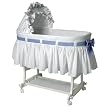 Bassinet and Liner with Pink and Blue Ribbon