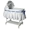 Bassinet and Liner with Pink and Blue Ribbon
