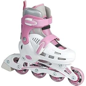 Cyclone White/Pink Kids Recreational Inline Skates