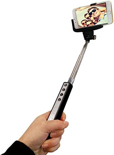 Selfie Stick, Scalable Bluetooth Monopod Extendable 235 - 1005mm with Adjustable Phone Holder, Color Black, Supports Android &amp; IOS Cell Phone