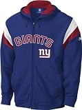 New York Giants -Blue- Strong Side Full Zip Hooded Sweatshirt