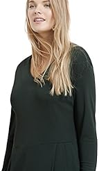 Plus Size V-neck Pleated Long Sleeves Acetate/Polyamide/Polyester Short  Dress