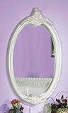 IMAGE OF Bedroom Oval Mirror White Finish