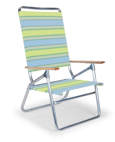 Telescope Casual Light and Easy High Boy Folding Beach Arm Chair, Coastal