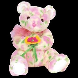 BLOOM the Pink Flowered Teddy Bear - Ty Beanie Buddies