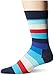 Happy Socks Men's Unisex Combed Cotton Crew - Blue Red Stripe, Blue/Red/White, 10-13 (Pack of 1)