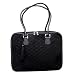 Mango Tango Quilted Faux Suede Laptop Bag - Black (16")