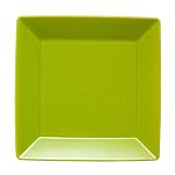 Waechtersbach Large Rimmed Square Plate, Set of 2, Kiwi