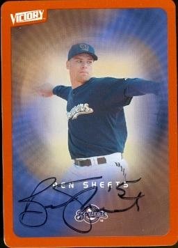 Ben Sheets Autographed/Hand Signed MLB Baseball Card (Milwaukee Brewers) 2003 Upper Deck Victory #45