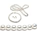Jewelry : AAA Quality 3-Piece Round 6-6.5mm White Akoya SaltWater Cultured Pearl Necklace & Bracelet & Earrings
