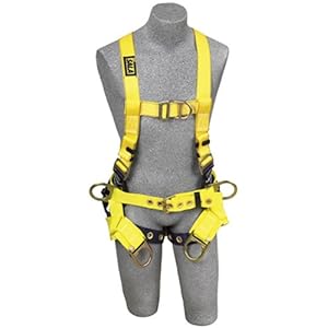 DBI/Sala 1107776 Delta II Tower Climbing Vest-Style Full Body Harness, Navy/Yellow, Small
