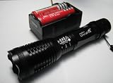 NEW 12w 1800 Lm Zoomable Cree Xm-l T6 LED Flashlight Torch 2x 18650 Charger Holster