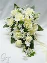 Wedding Flower Rose Stephanotis Lily of Valley Tailed Bouquet from GT Decorations