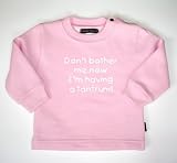 Sweatshirt 'Don't bother me now I'm having a tantrum' pale pink 6-12 months