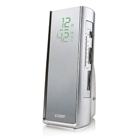 Coby CR-A119 Digital AM FM Alarm Clock Radio with Top Panel Touch-Sensitive Snooze by Coby