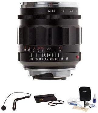 Voigtlander Nokton 35mm f/1.2 II Aspherical Wide Angle Leica M Mount Lens - Black - Bundle - with Pro Optic 52mm Digital Essentials Filter Kit, Lens Cap Leash, Professional Lens Cleaning Kit