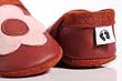 little foot company® Krabbelschuhe aus Rindnappaleder, Modell Blume in bordeaux
