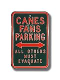MIAMI HURRICANES CANES FANS All Others Must Evacuate AUTHENTIC METAL PARKING SIGN (12 X 18)