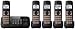Panasonic KX-TG4745B DECT 6.0 Cordless Phone with Answering System, Black, 5 Handsets