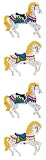 Jillson Roberts Prismatic Stickers, Carousel Horses, 12-Sheet Count (S7116)