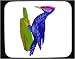 Mouse Pad with blue, pecking, woodpecker, bird, colorful
