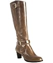 Corso Como sepia leather 'Tally' buckle detail boots
