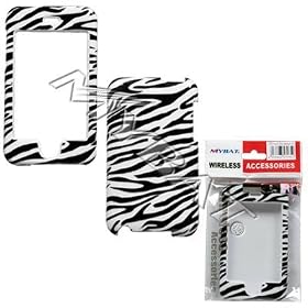 Black and White Zebra Animal Skin Design Snap-On Cover Hard Case Cell Phone Protector for Apple iPod Touch iTouch II 2nd Generation
