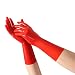 EXLATEX Rubber Secrets Short Latex Mixed Toes Wrist Gloves Fetish Costume Accessory (Medium, Red)
