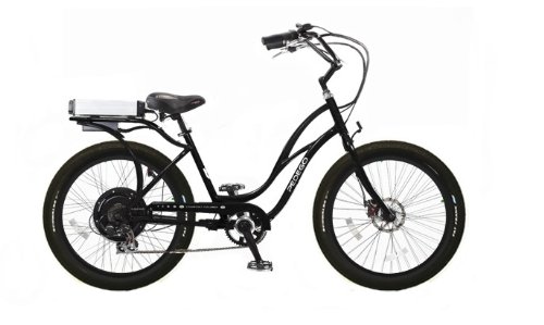 Pedego Interceptor Step-Through Cruiser Black Tire/Seat Package: Black Balloon