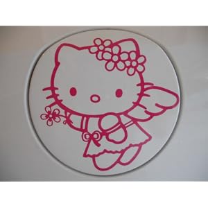 "Hello Kitty" Racing Car Decal Sticker (New) Pink Angel style