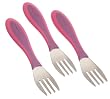 NUK Gerber BPA Free Graduates Kiddy Cutlery Forks, 3 Pack, Colors May Vary