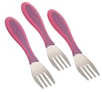 NUK Gerber BPA Free Graduates Kiddy Cutlery Forks, 3 Pack, Colors May Vary